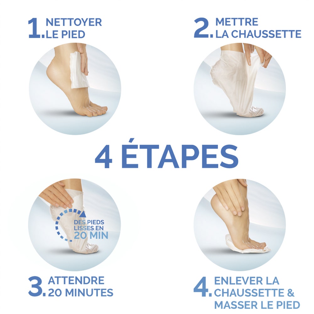 Scholl Foot Fabric Mask 1 Pair Nourishing à l'Huile de Macadamia 1 Paire