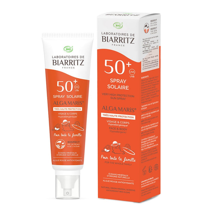 Laboratoires De Biarritz Soin Solaire Algamaris Spray Solaire Bio Spf50+ 150 ml 