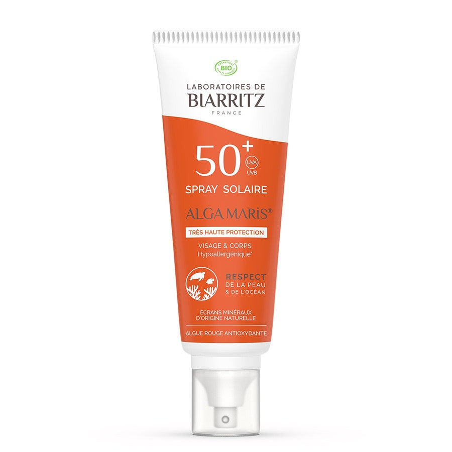 Laboratoires De Biarritz Algamaris Spray Solaire Bio SPF50+ Très Haute Protection Naturelle 100 ml 