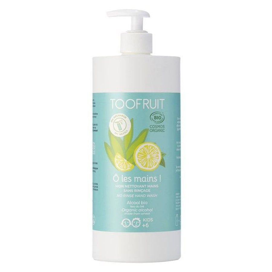 Toofruit ï Les Mains Gel Nettoyant Mains Sans Rinçage Citron-Aloe Vera 1 L (33,81 fl oz) 