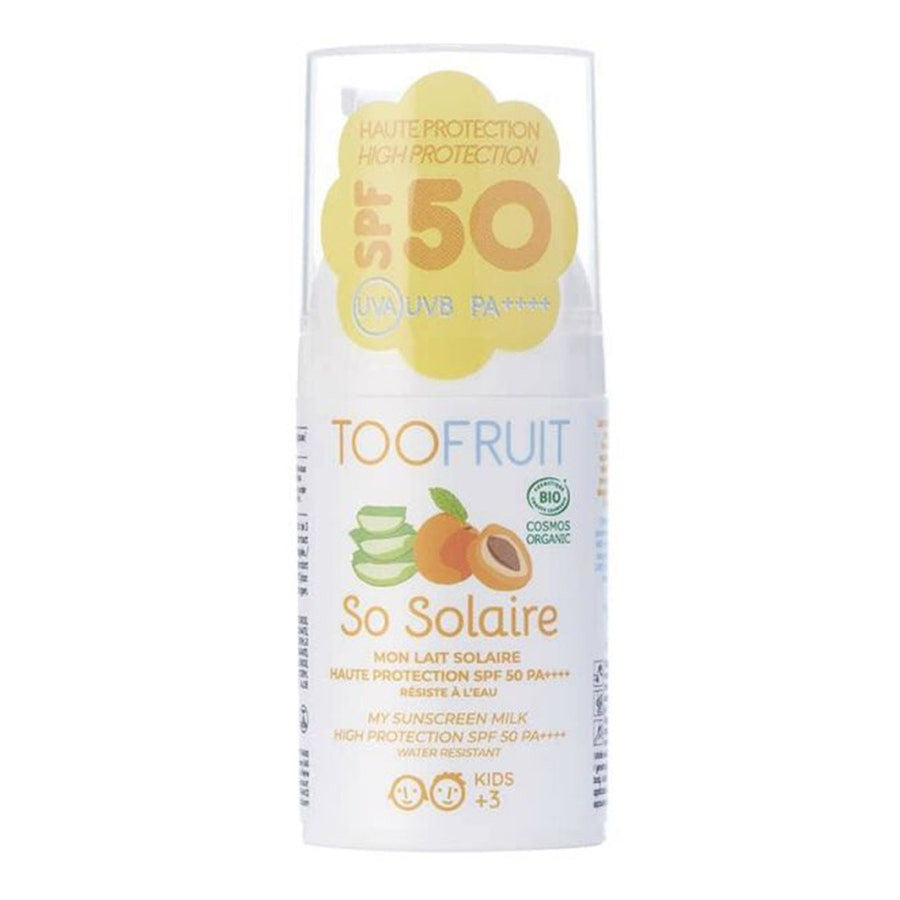 Toofruit So Solaire SPF50 Fluide Non Gras Abricot &amp; Aloe vera 30 ml (1,01 fl oz) 