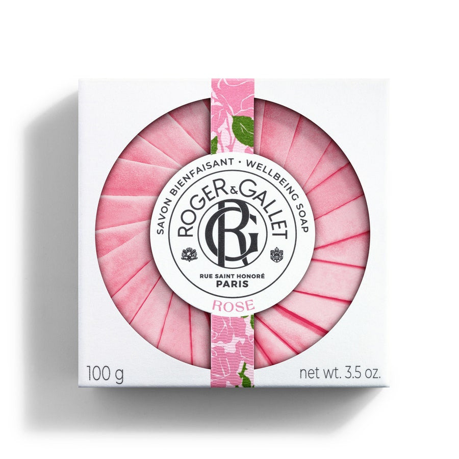 Savon parfumé à la rose Roger &amp; Gallet, base végétale de rose, 100 g (3,52 oz) 