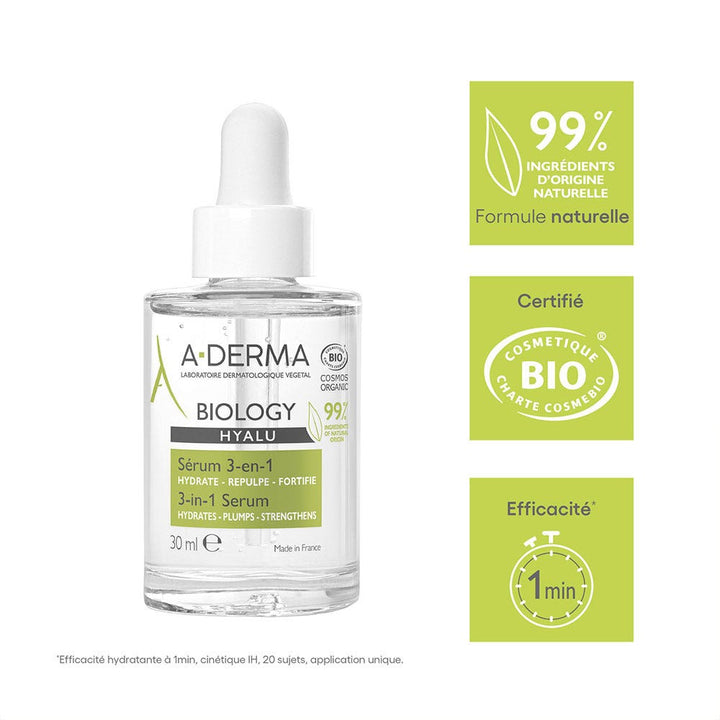 A-Derma Biology 3 in 1 Serum Hyalu 30ml (1.01fl oz)