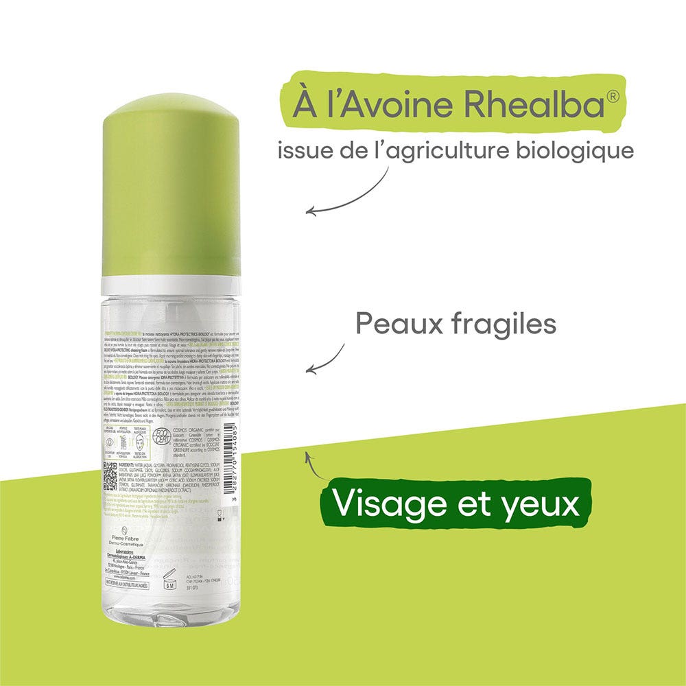 A-Derma Biology Organic Dermatology Cleansing Foam Hydra+ Protector 150ml (5.07fl oz)