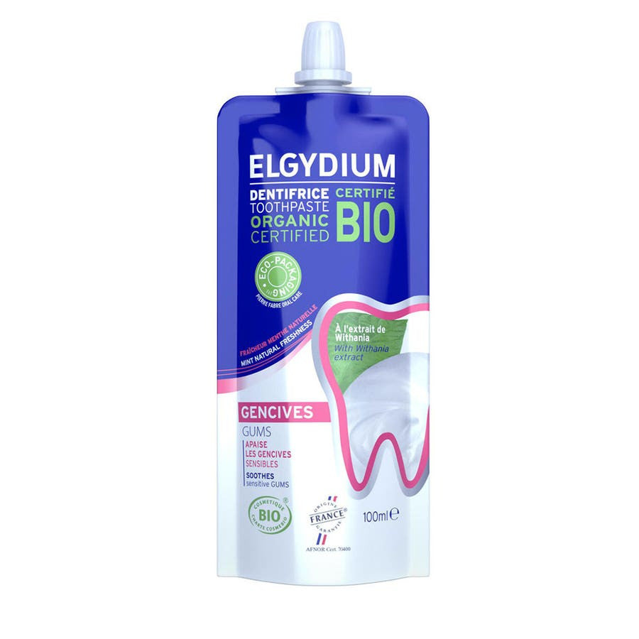 Dentifrice bio Elgydium pour la protection des gencives 100 ml (3,38 fl oz) 