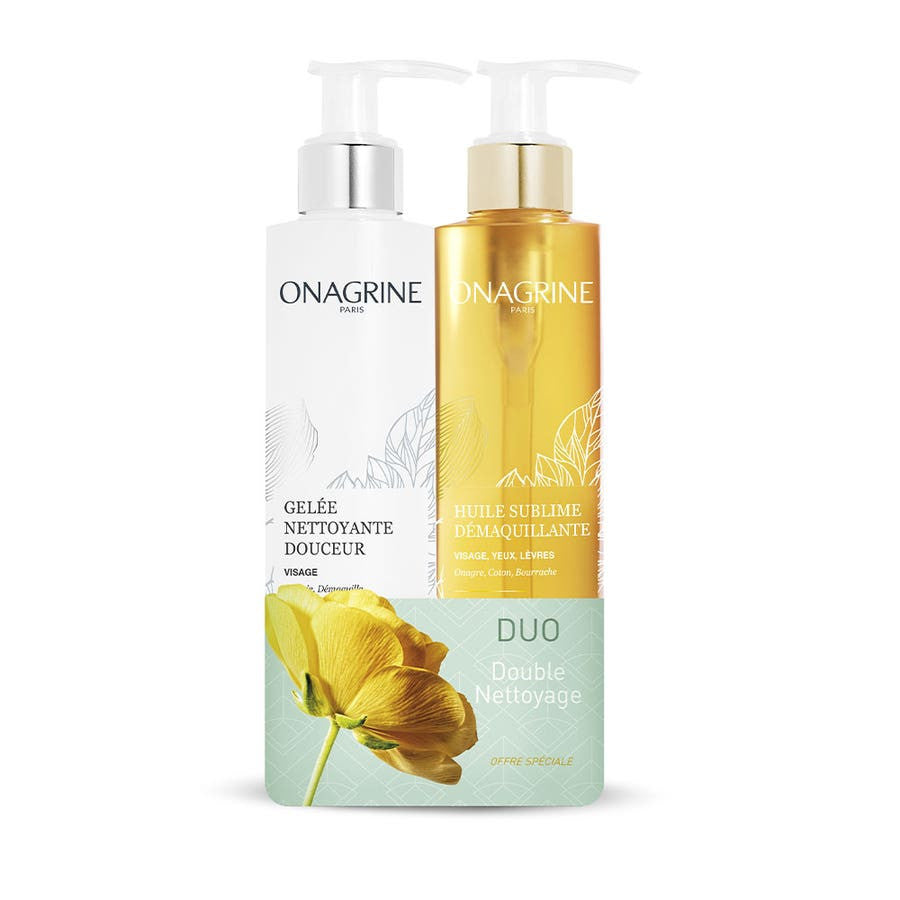 Coffret Huile et Gel Nettoyant Double Onagrine Duo - 200 ml chacun 