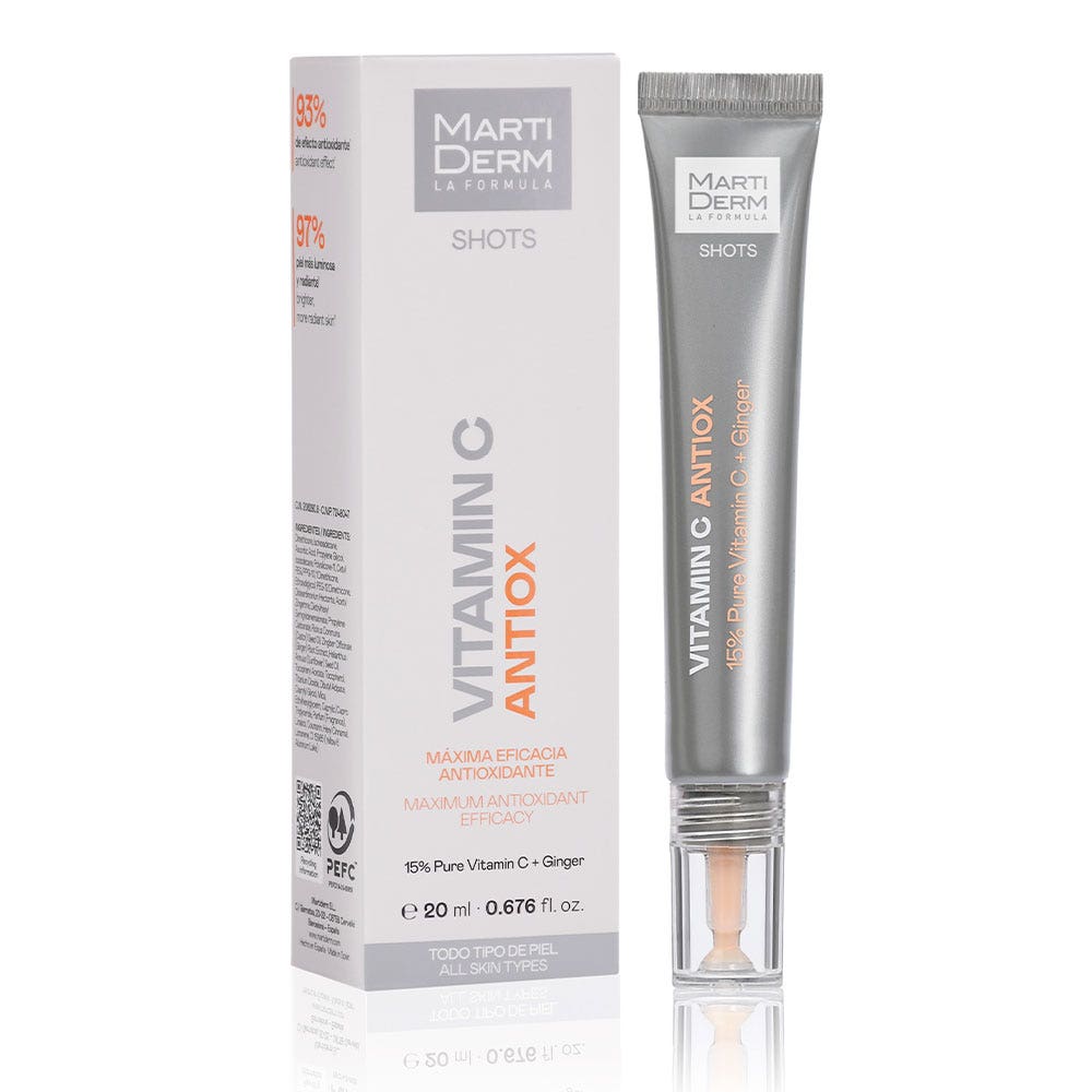 Martiderm Shots Vitamin C Antiox All Skin Types 20ml (0.68fl oz) - FrenchBeautyHub