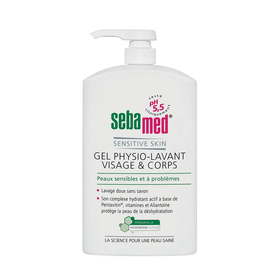 Gel lavant physio-lavant Sebamed pour peaux sèches et sensibles - Visage et corps 1 L (33,81 fl oz) 