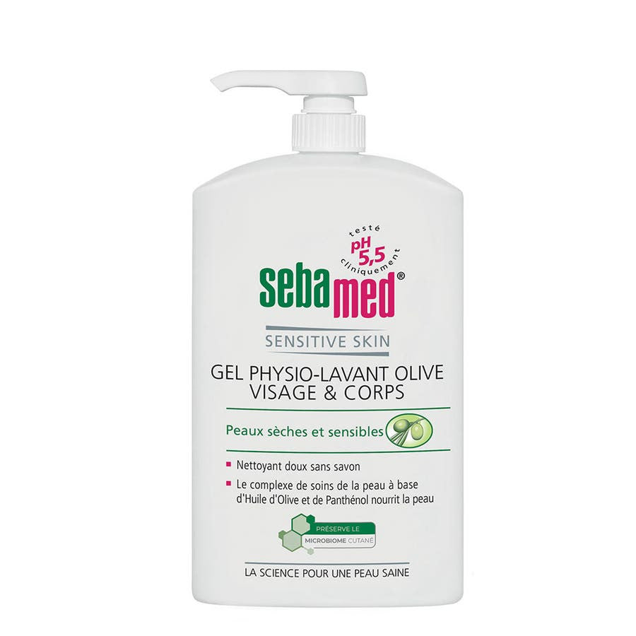 Sebamed Face and Body Physio-Cleanser with Olive Oil for Dry and Sensitive Skin 1L (33.81 fl oz)