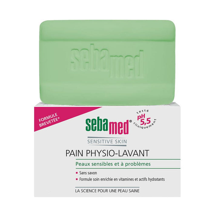 Pain de toilette Physio-wash Sebamed Peaux sensibles et à problèmes 150 g (5,29 oz) 