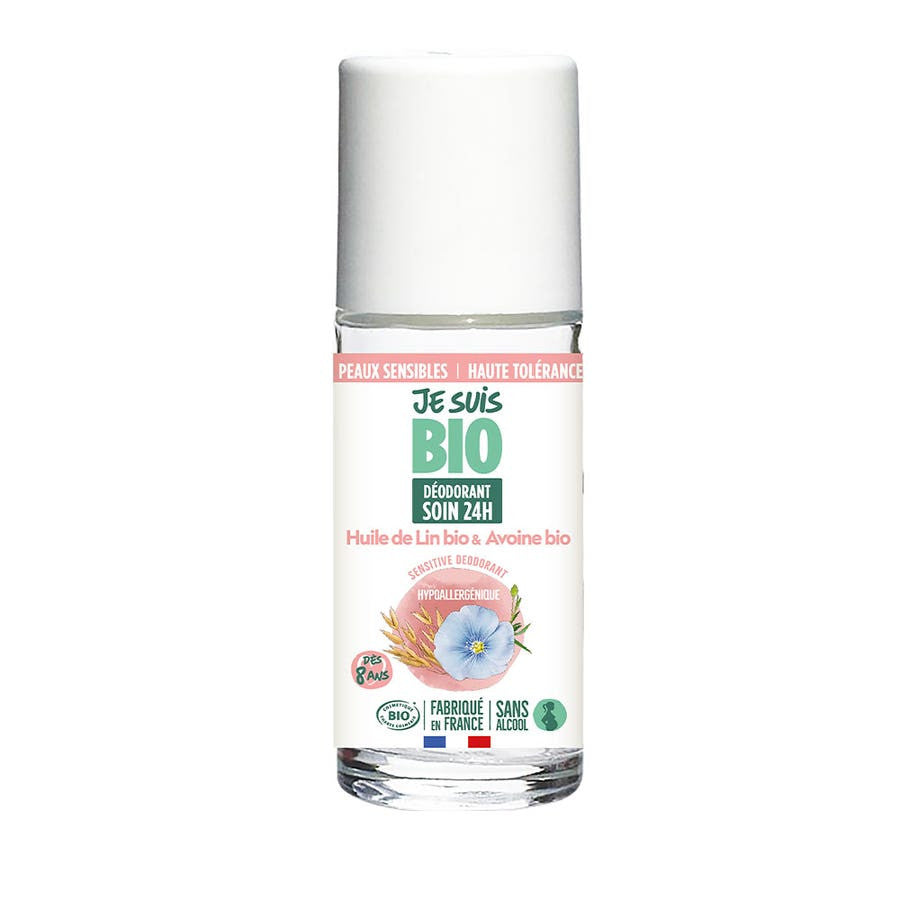 Je suis Bio Bioes Déodorant Roll-On 24h Peaux Sensibles 100 ml (3,38 fl oz) 