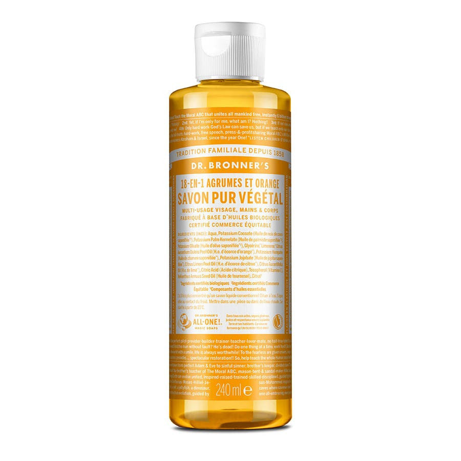 Dr Bronner'S Liquid Soaps Pure Plant Citrus Orange 240ml (8.11 fl oz)