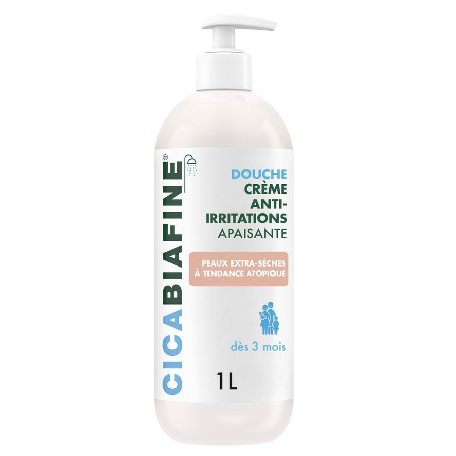 Cicabiafine Crème de douche hydratante anti-irritations 1 L (33,81 fl oz) 