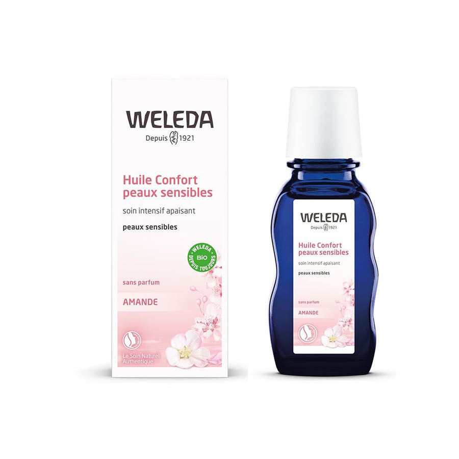 Huile Peaux Sensibles Réconfortante Amande Weleda 50 ml 