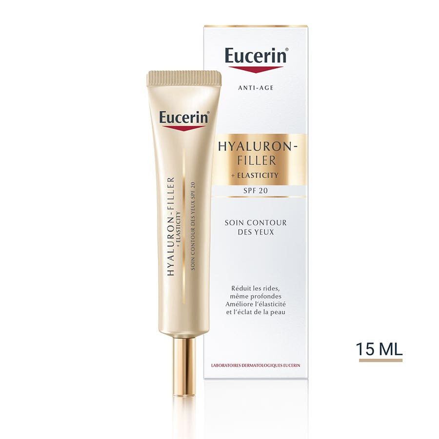 Eucerin Hyaluron-Filler + Elasticity Soin Contour des Yeux Spf15 15 ml 