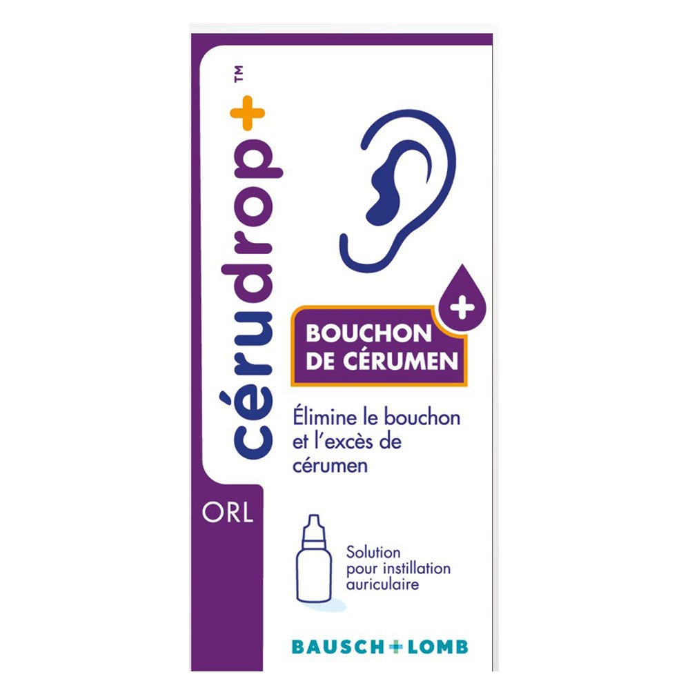 Bausch&Lomb Cérudrop+ ear solution 12 ml (0.41fl oz)