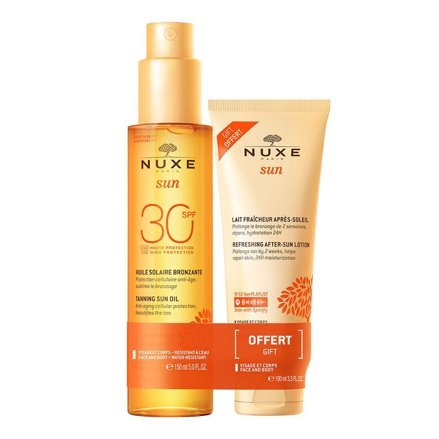 Nuxe Sun SPF30 Tanning Sun Oil + Nuxe Sun Refreshing After-Sun Lotion