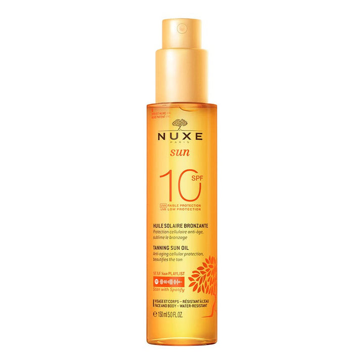 NUXE Sun Sonnenöl für Gesicht und Körper mit niedrigem Schutz SPF10 150ml