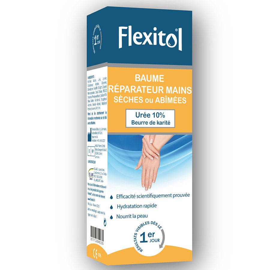 Baume réparateur Flexitol 10 % d'urée pour mains sèches ou abîmées 56 g (1,97 oz) 