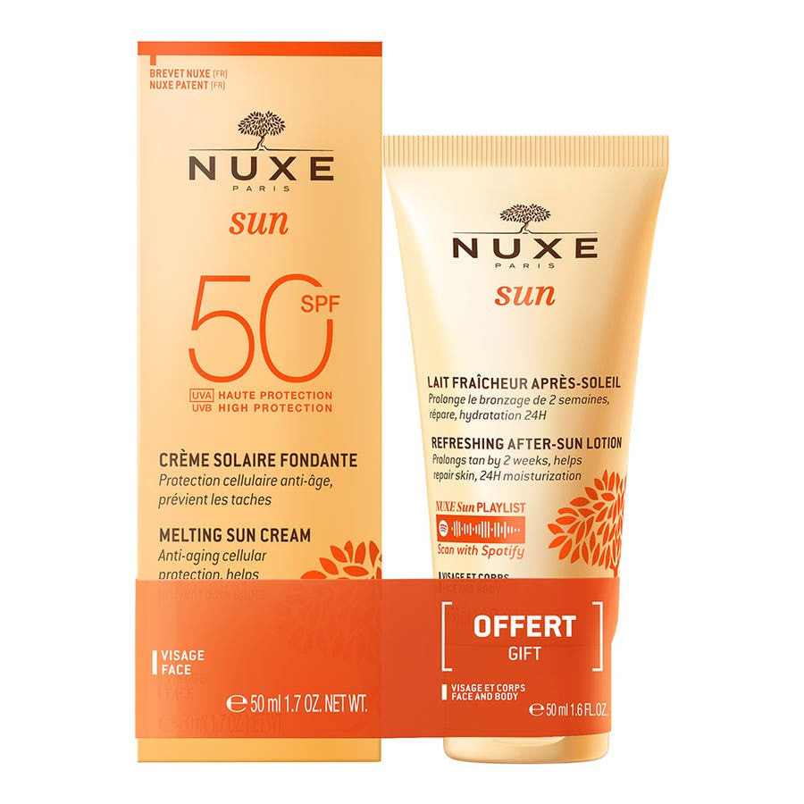 Nuxe Sun Crème Fondante SPF50 + Après-Soleil Fraîcheur 50 ml + 50 ml (1,69 fl oz + 1,69 fl oz) 