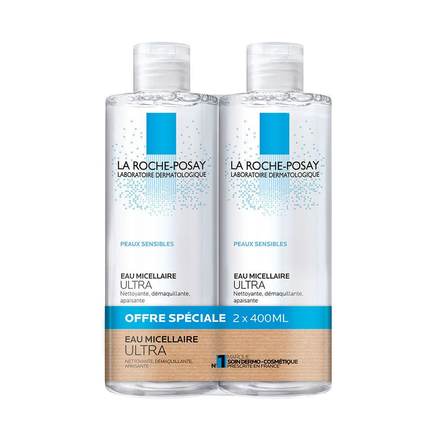 La Roche-Posay Physiological Hygiene Micellar Water for Sensitive Skin 400ml x2 (13.52 fl oz x2)