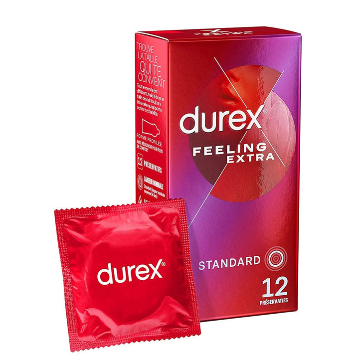 Durex Feeling Extra thin and extra lubricated condoms extra lubricated for heightened sensitivity 2 x 12 units