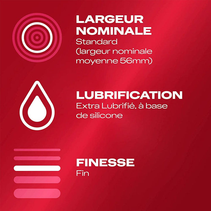 Durex Feeling Condoms Extra Thin And Lubricated X16 Extra x20