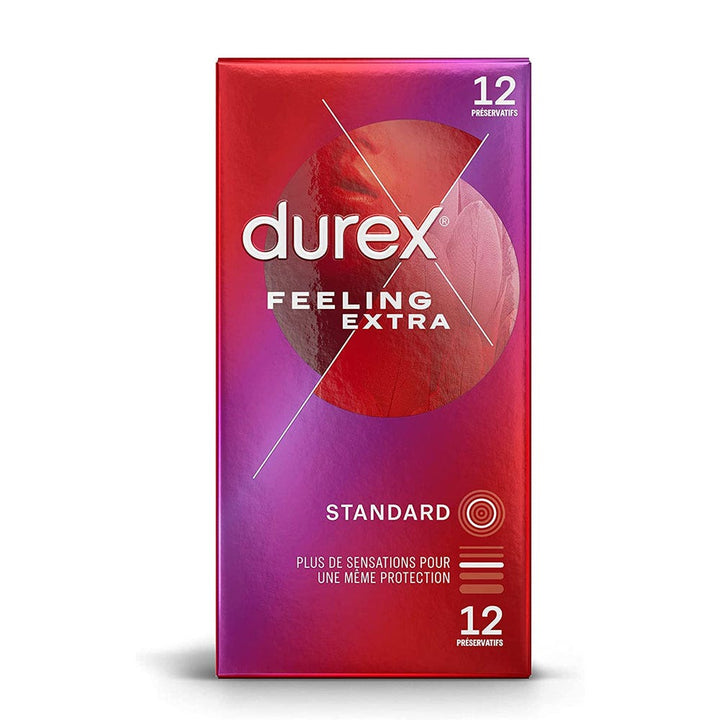 Durex Feeling Extra thin and extra lubricated condoms extra lubricated for heightened sensitivity 2 x 12 units