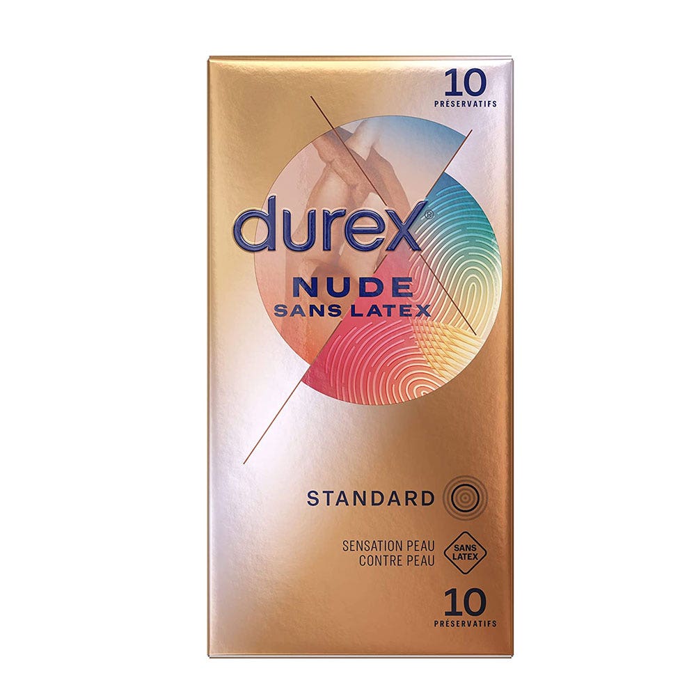 Durex Nude Skin-to-Skin Sensation Condoms latex-free 2 x 10 units