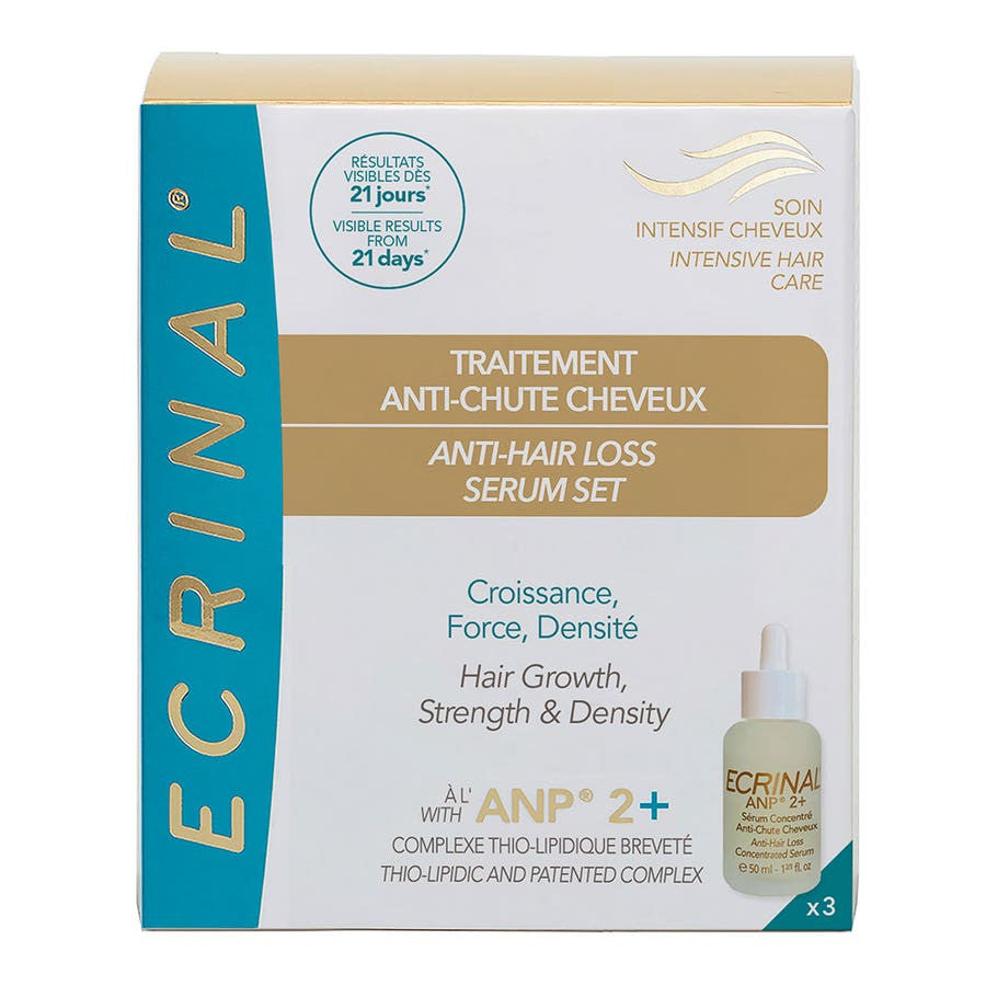 Ecrinal Giftboxes of 3 concentrated Anti-Hair loss serums 50ml x3 (1.69 fl oz x3)