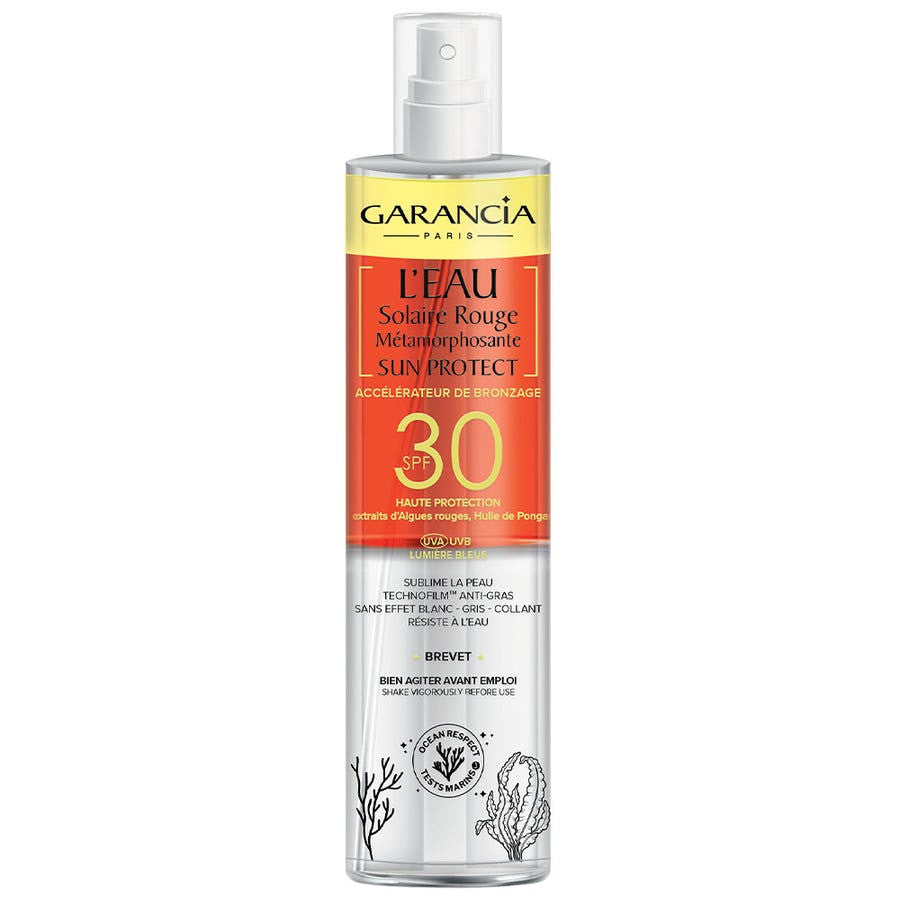 Crème solaire transformante Garancia Sun Protect Red avec SPF 30 et accélérateur de bronzage 150 ml (5,07 fl oz) 