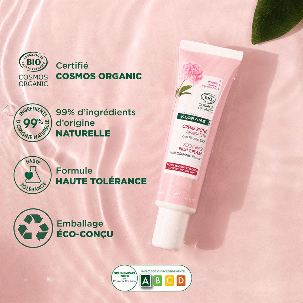 Klorane Soothing Rich Cream with Peony 40ml (1.3floz)