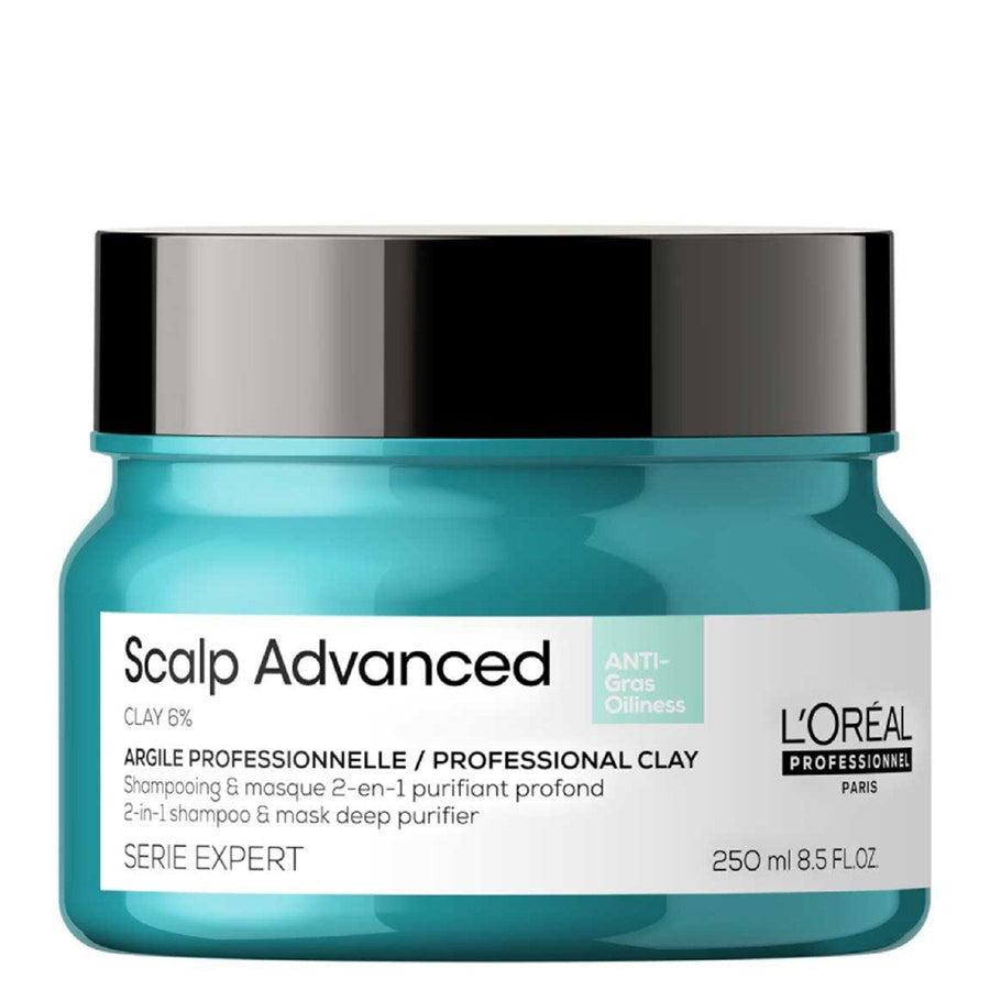 Shampooing et masque 2 en 1 à l'argile Scalp Advanced de L'Oréal Professionnel 250 ml (8,45 fl oz) 