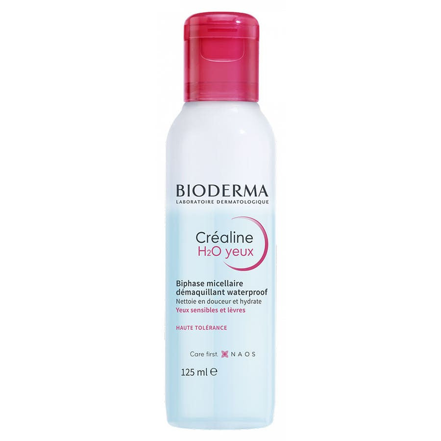 Bioderma Créaline H2O Yeux Démaquillant Micellaire Waterproof Biphasé 125 ml 