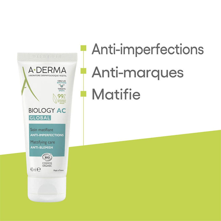 A-Derma Biology AC Global Mattifying Care Anti-Blemish 40ml (1.35fl oz)