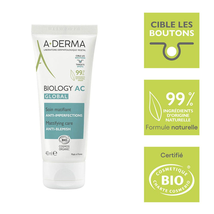 A-Derma Biology AC Global Mattifying Care Anti-Blemish 40ml (1.35fl oz)
