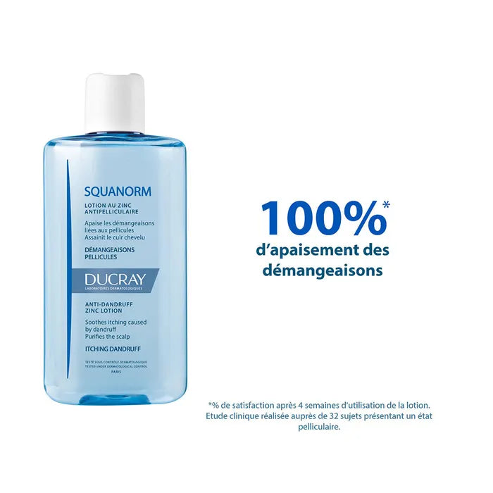 Ducray Squanorm Lotion Antipelliculaire Zinc Démangeaisons Pellicules 200 ml (6,76 fl oz) 