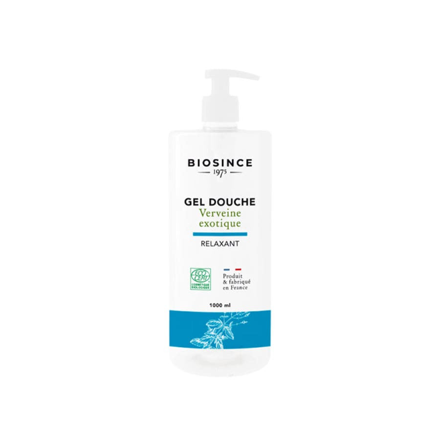 Gel douche relaxant à la verveine exotique Bio Since 1975, tous types de peaux, 1 L (33,81 fl oz) 