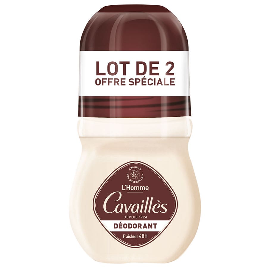 Rogé Cavaillès Dermato L'Homme 48H Roll On Deodorants 2x 50ml (1.69fl oz)