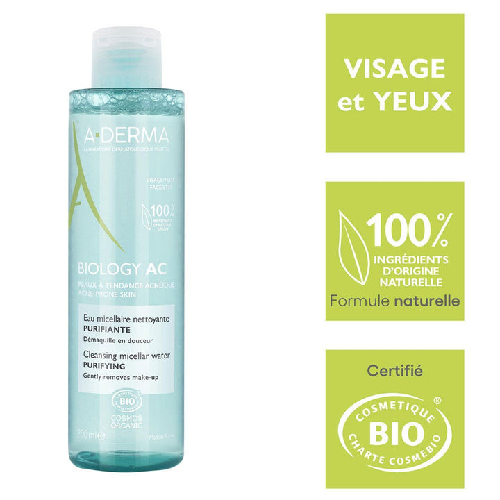 A-Derma Biology AC Purifying Micellar Water Bio 200ml (6.76fl oz)