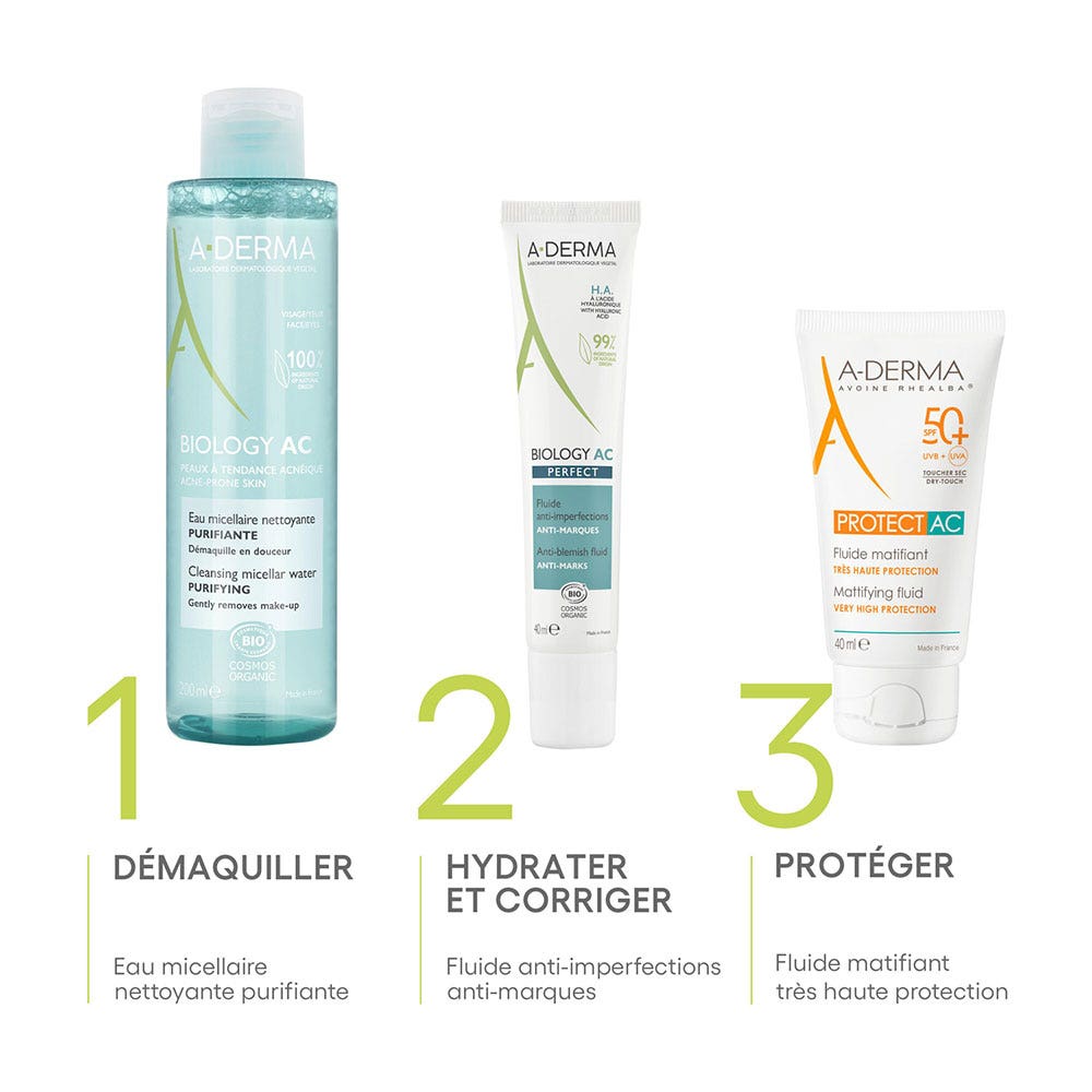 A-Derma Biology AC Purifying Micellar Water Bio 400ml (13.52fl oz)