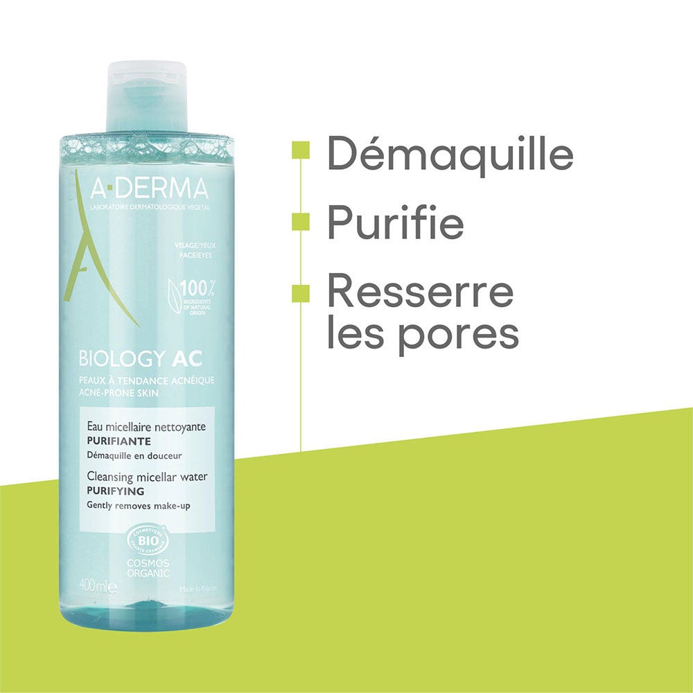A-Derma Biology AC Purifying Micellar Water Bio 400ml (13.52fl oz)