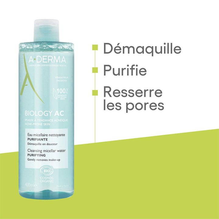 A-Derma Biology AC Purifying Micellar Water Bio 400ml (13.52fl oz)