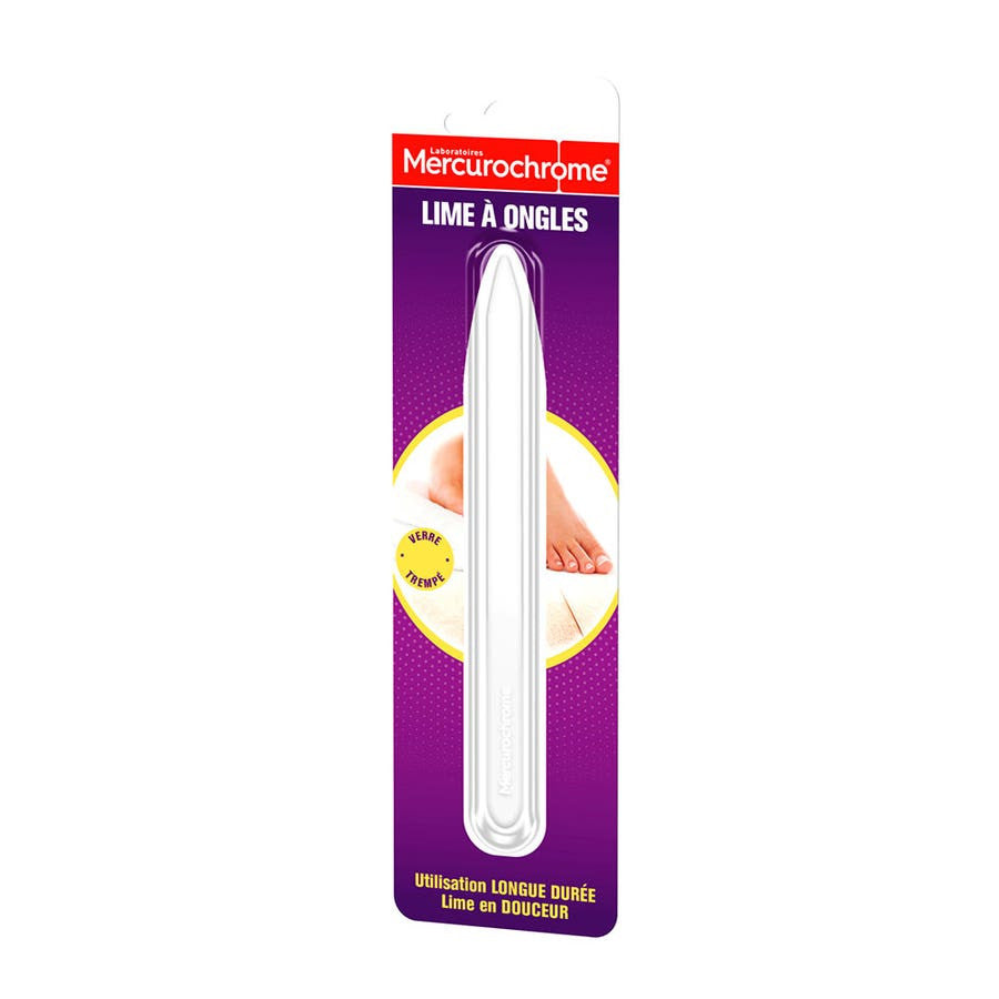 Mercurochrome Tempered Glass Nail File for Gentle and Long-Lasting Nail Filing