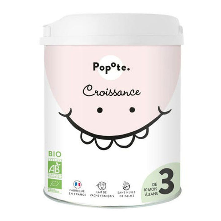Popote Organic حليب نمو للأطفال من عمر 10 أشهر إلى 3 سنوات 400g