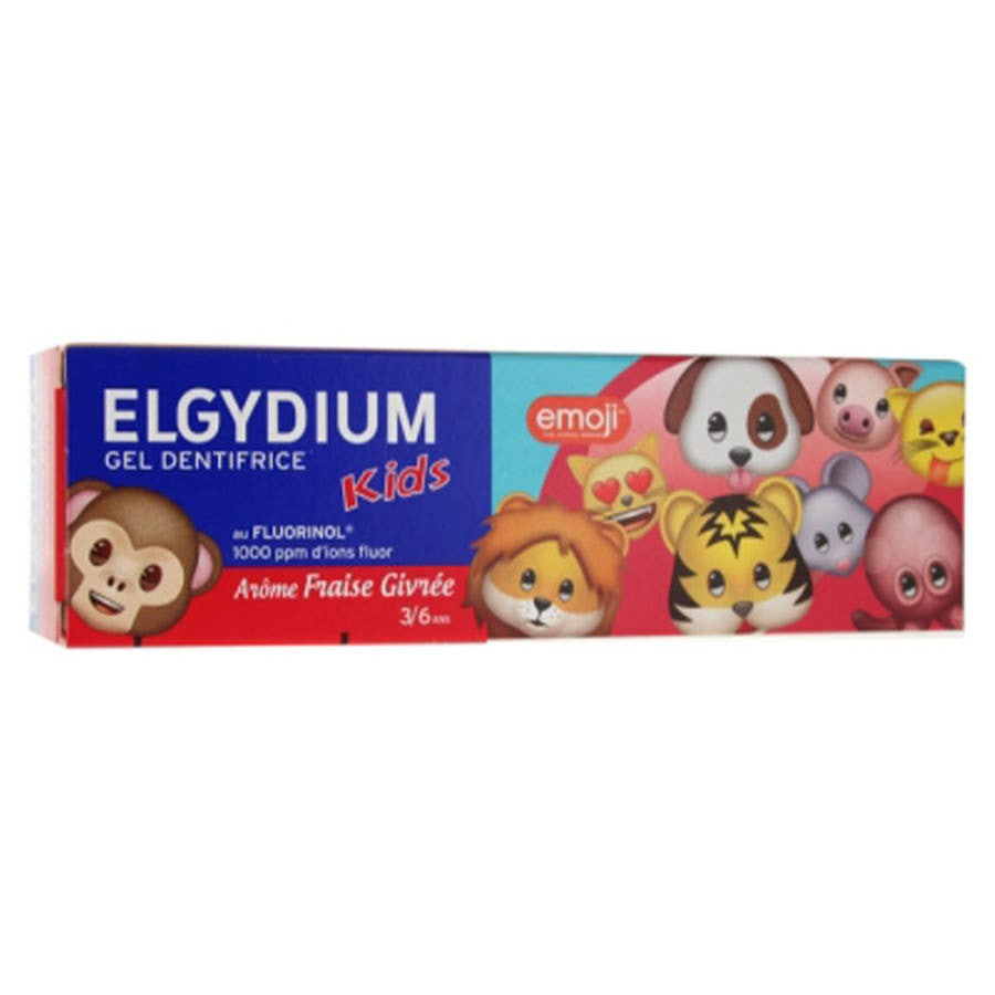 Dentifrice Elgydium Kids Collection Âge de Glace Fraise 50 ml (1,69 fl oz) pour les 2 à 6 ans 