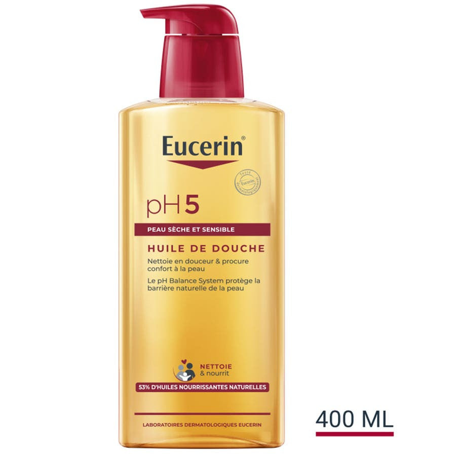 Huile de douche Eucerin Ph5 Peaux sèches et sensibles 400 ml 