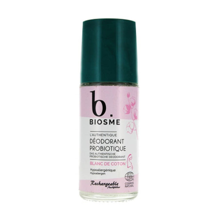 Biosme مزيل عرق رول-أون بروبيوتيك قابل لإعادة التعبئة Cotton White 50ml