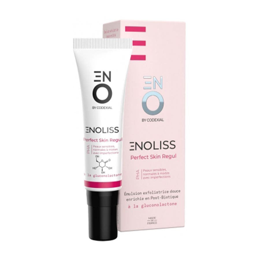 ENO Laboratoire Codexial Enoliss Émulsion Exfoliante Douce Peau Parfaite Régulatrice Peaux Sensibles Normales à Mixtes 30 ml (1,01 fl oz) 