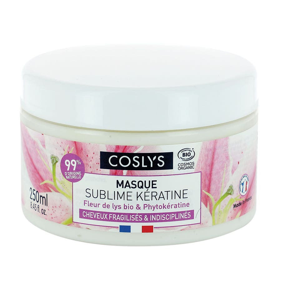 Coslys Masque Sublime à la Kératine Bio Cheveux Fragiles 150 ml 